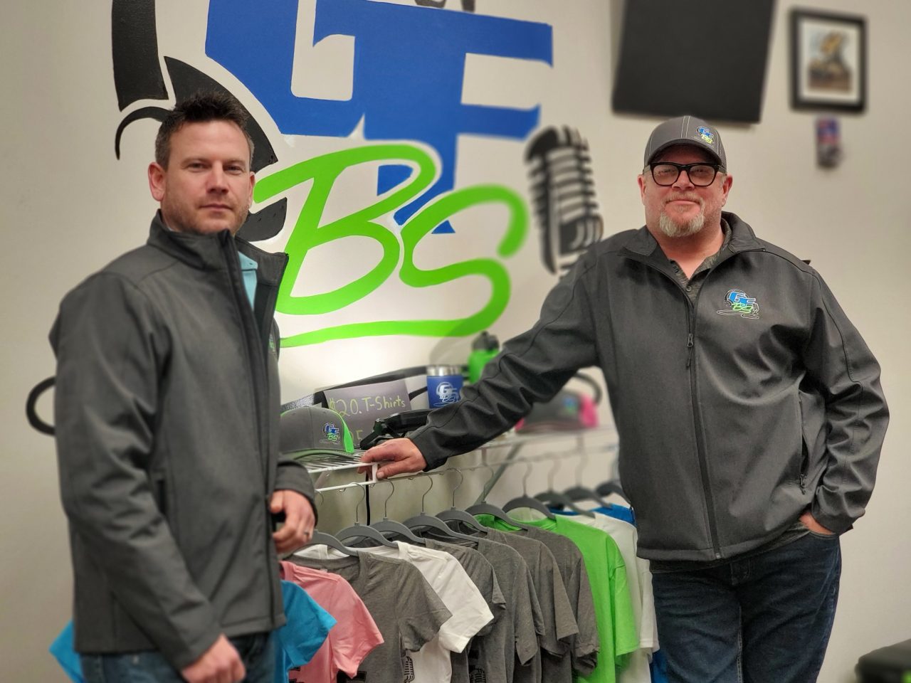 Paul Krenelka and Jon Roberts at the GFBS studio